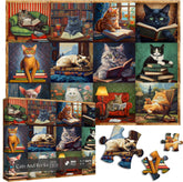 Rompecabezas de gato de gato vintage 1000 piezas